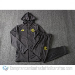 Chandal con Capucha del Inter Milan 19-20 Gris